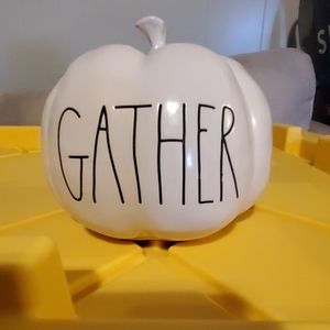Rae Dunn "gather" baby pumpkin